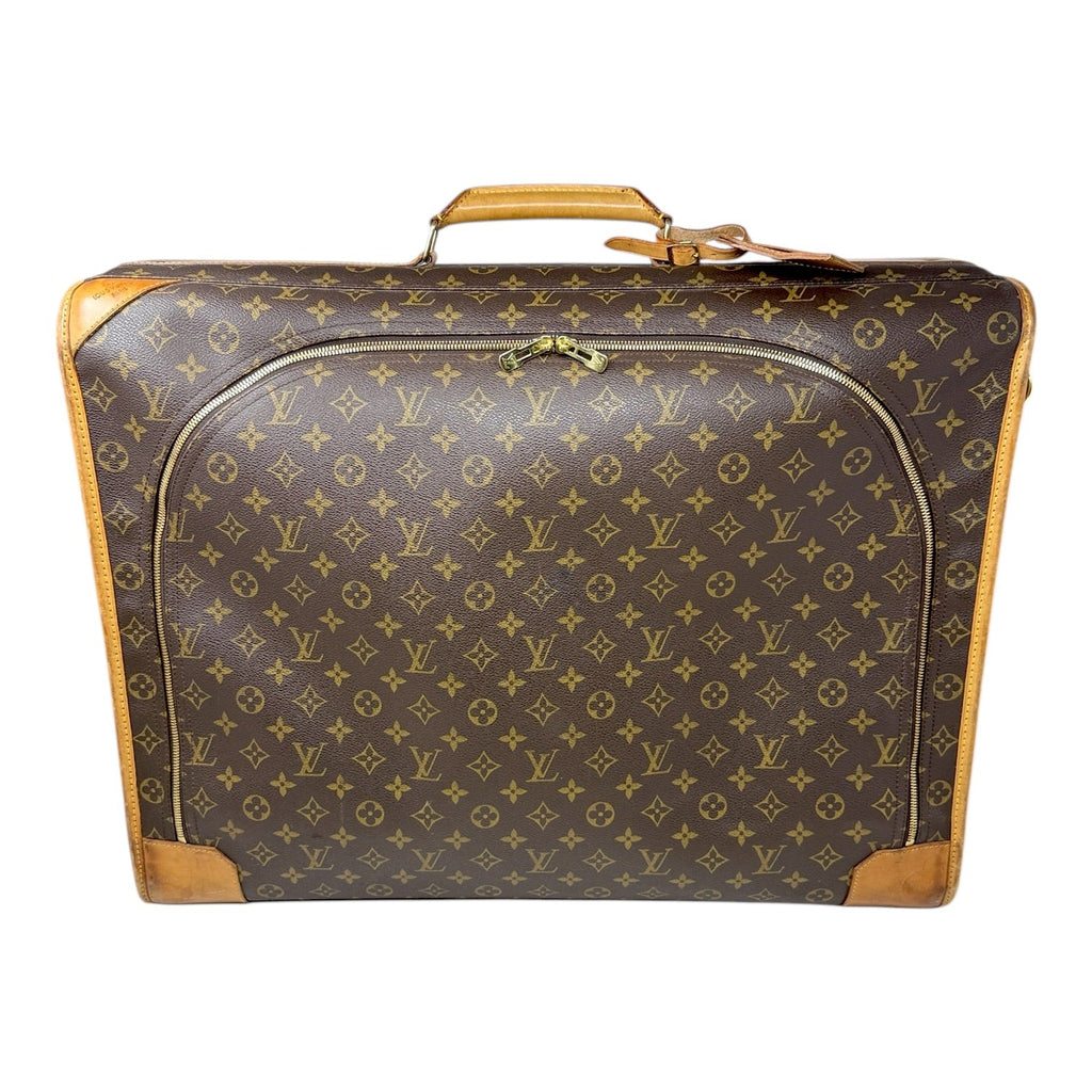Vintage 2000 Pullman 60 Monogram Canvas & Vachetta Leather Suitcase Luxury Designer By Louis Vuitton, Size: Large