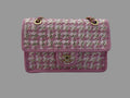 Chanel Classic Single Flap Bag Pink Woven 23C Gold Hardware