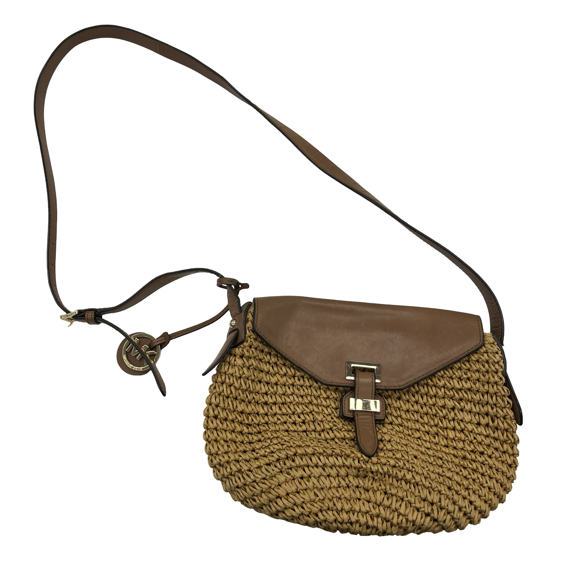 Crossbody Designer By Michael Kors In Tan, Size:Medium