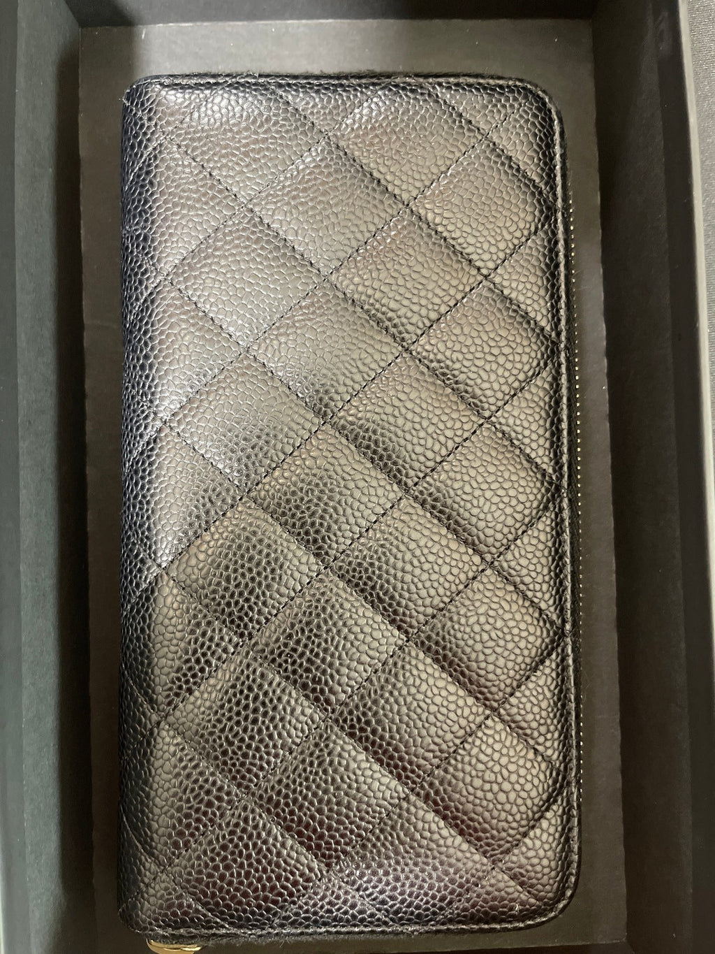 Chanel CC Matelasse Caviar Long Zippy Wallet