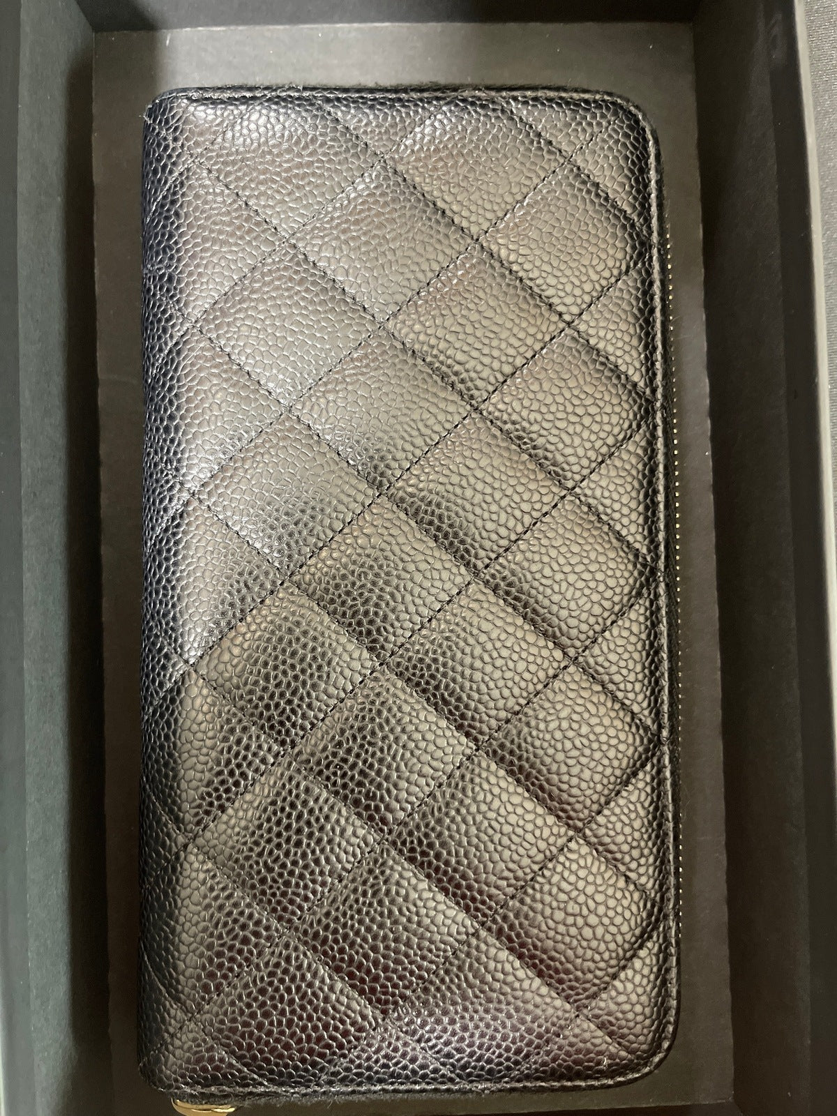 Chanel CC Matelasse Caviar Long Zippy Wallet