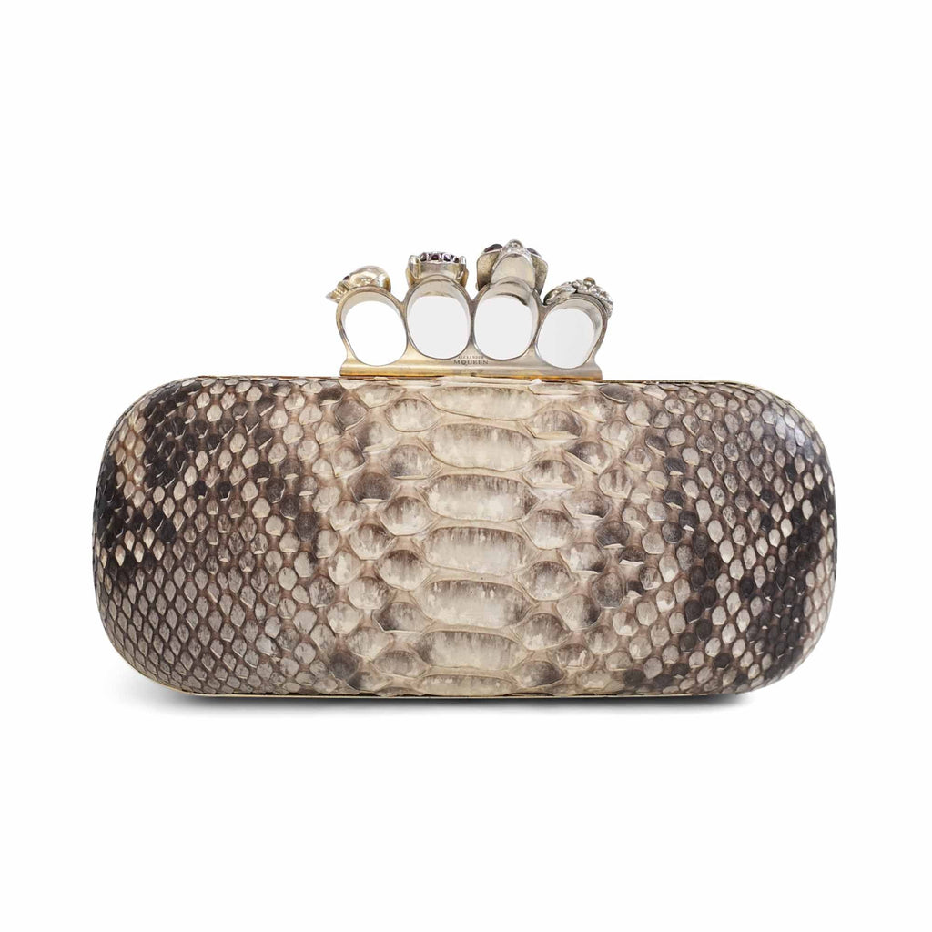 Alexander McQueen 'Knuckle' Snakeskin Clutch