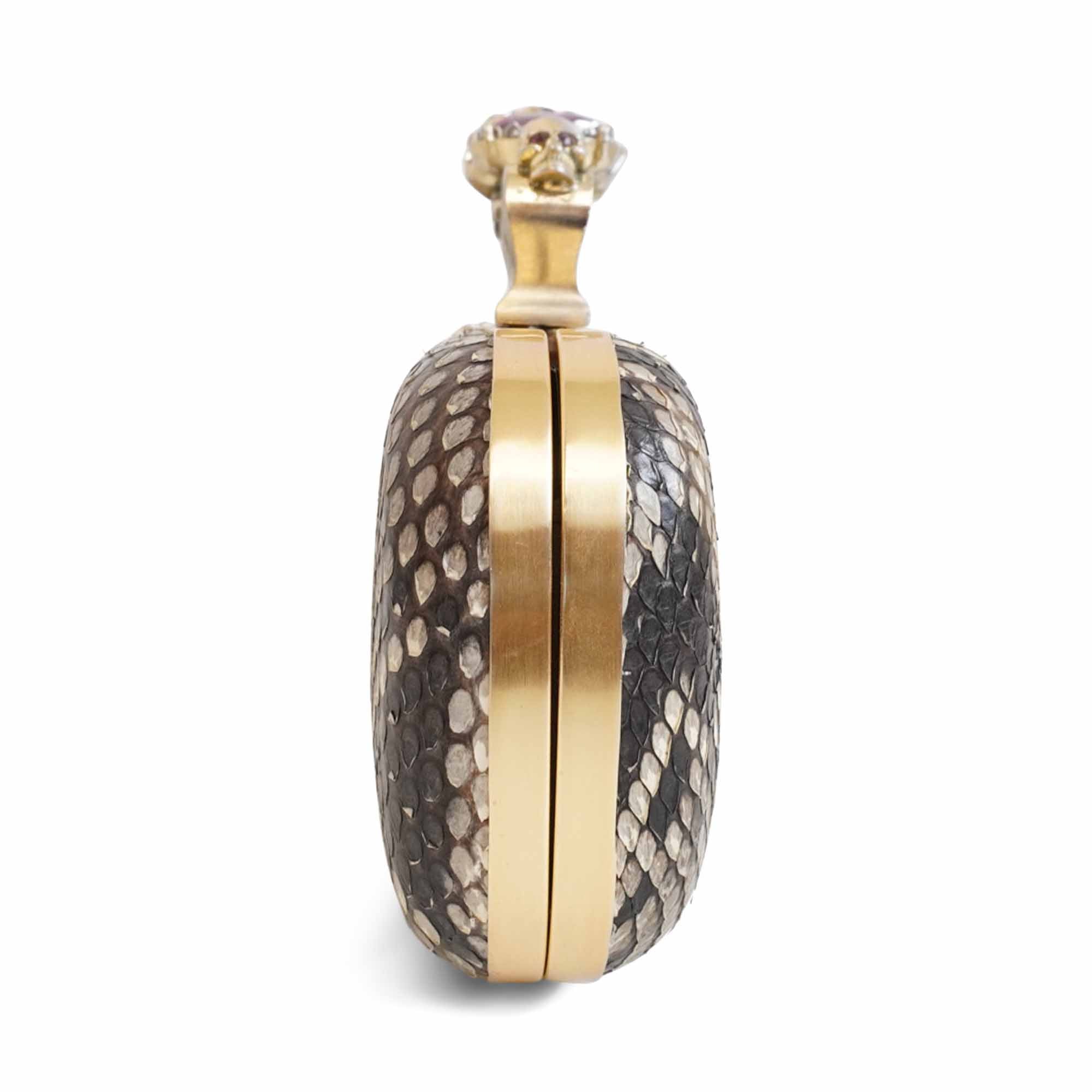 Alexander McQueen 'Knuckle' Snakeskin Clutch