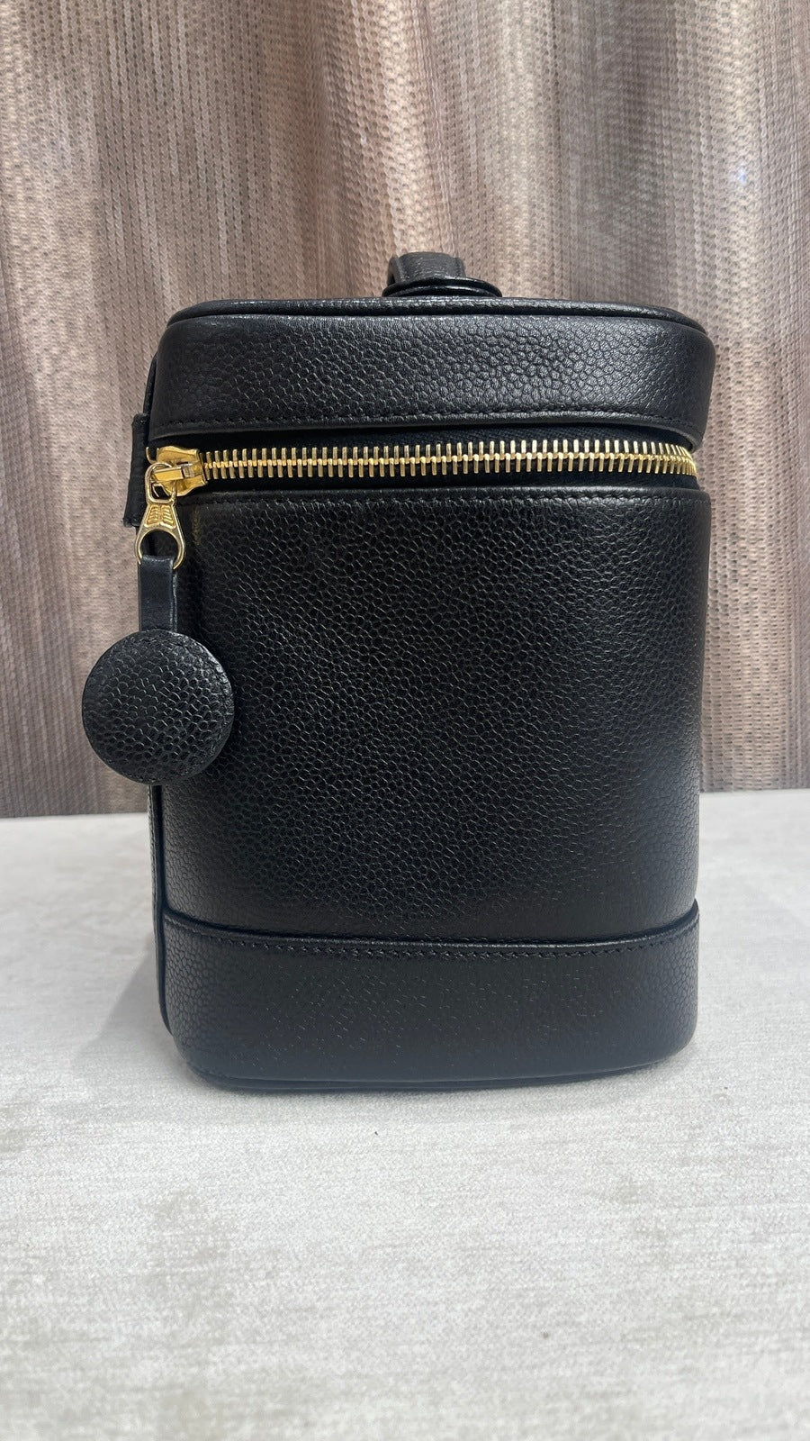 Chanel CC Caviar Vanity Black Case