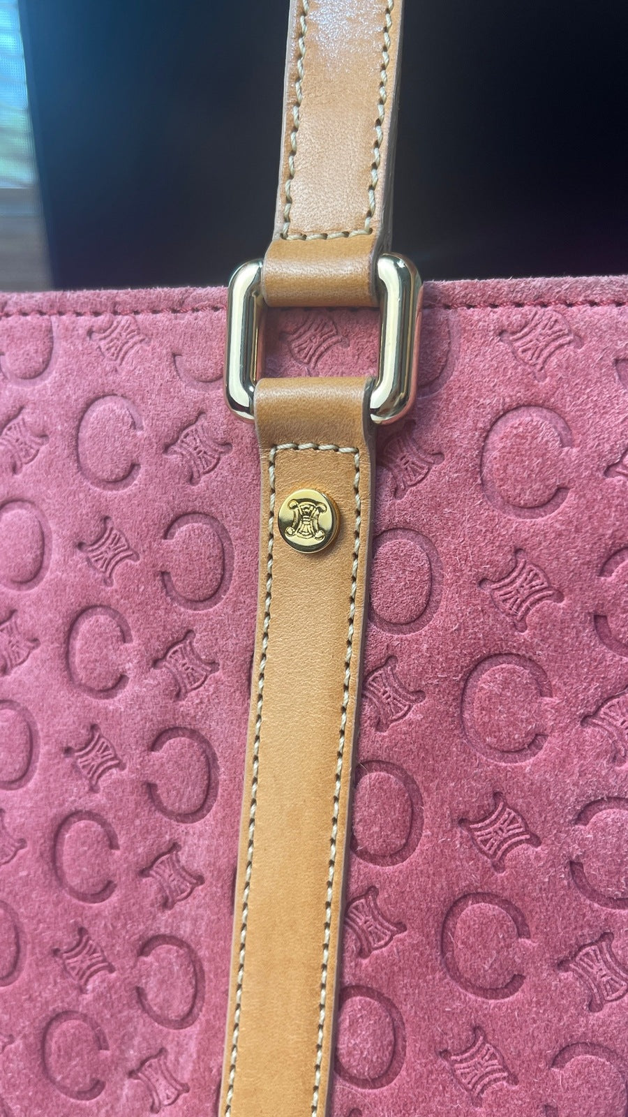 Celine Rose Pink Suede Bag