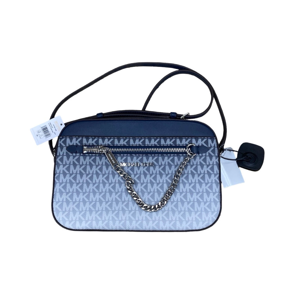 Handbag Designer By Michael Kors In Blue & White, Size:Small