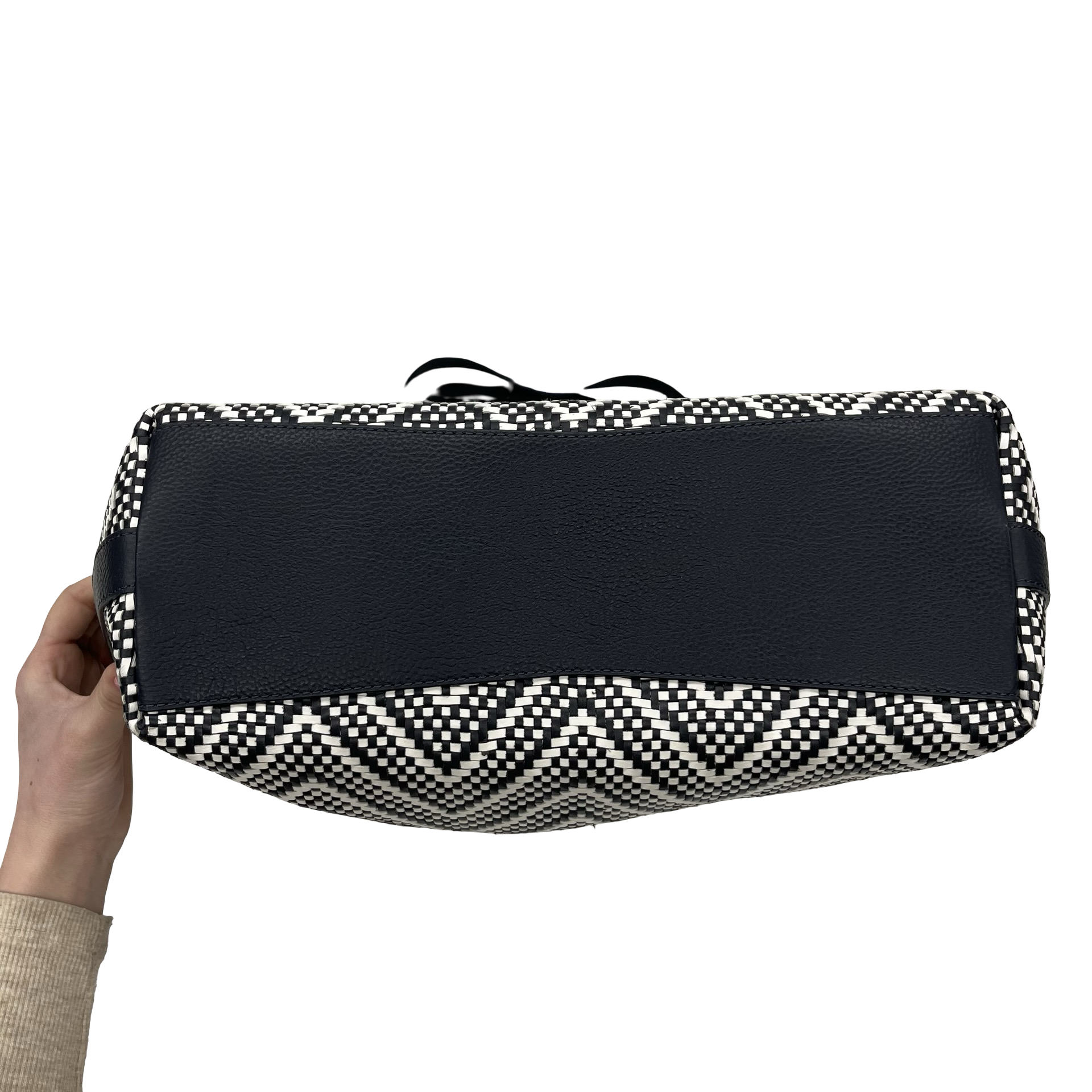 Tote Designer By Michael Kors In Blue & White, Size:Large