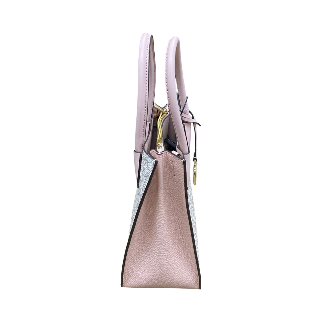 Handbag Designer By Michael Kors In Pink & White, Size:Small