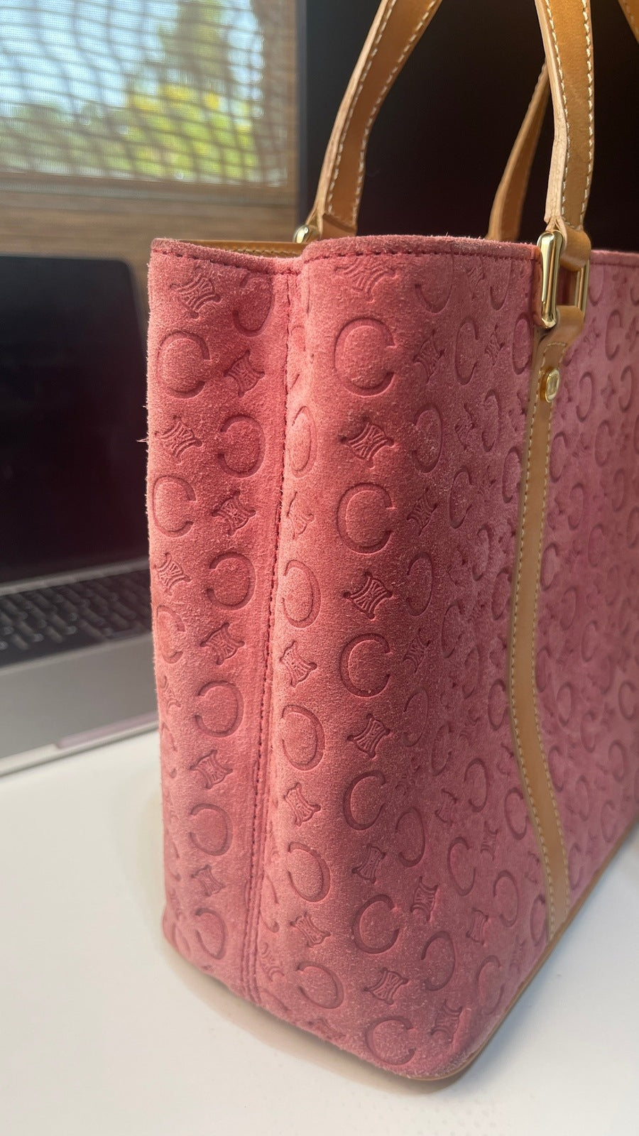 Celine Rose Pink Suede Bag