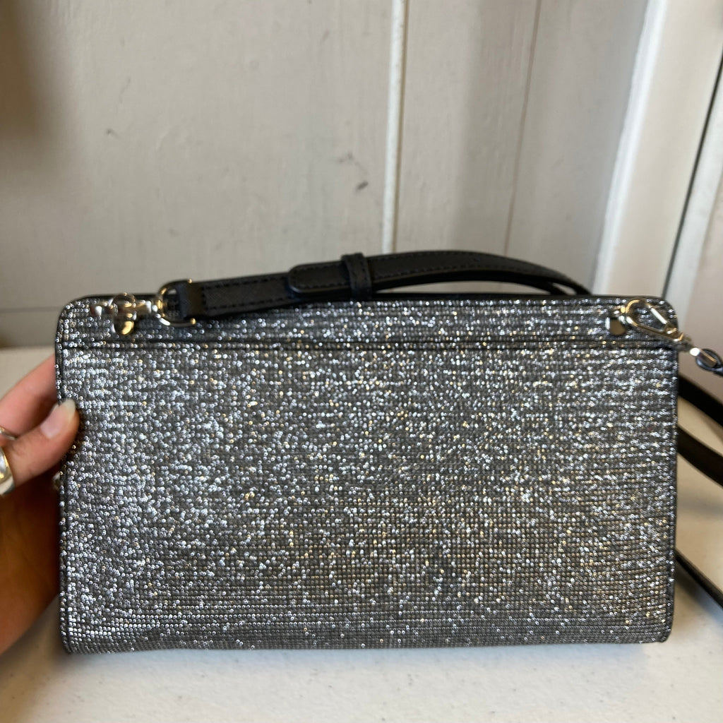 Handbag Designer By Michael Kors In Silver, Size:Small