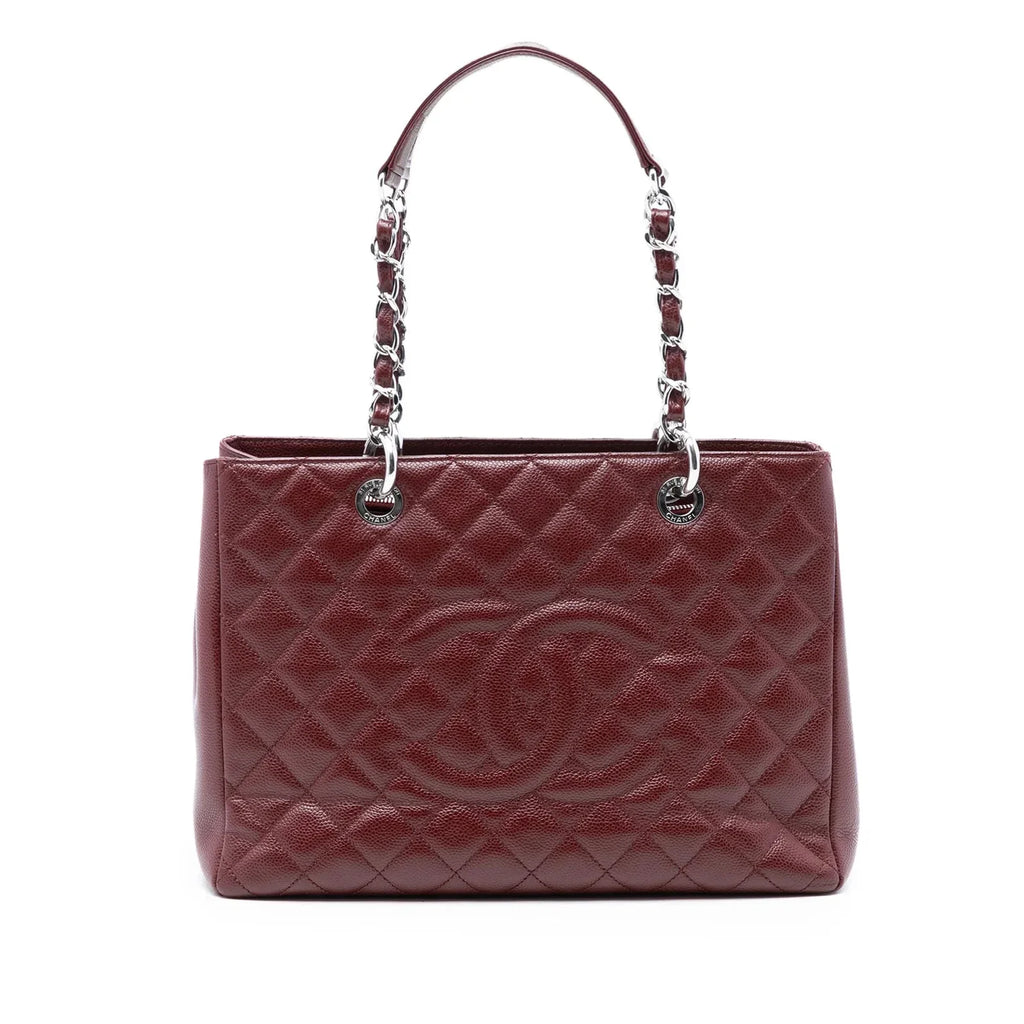 Chanel Grand Shopping Caviar Burgundy SHW Bag