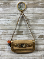 Handbag Designer By Michael Kors In Gold, Size:Small