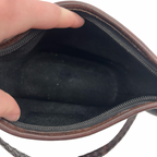Crossbody Leather By Brighton In Black & Brown, Size:Small