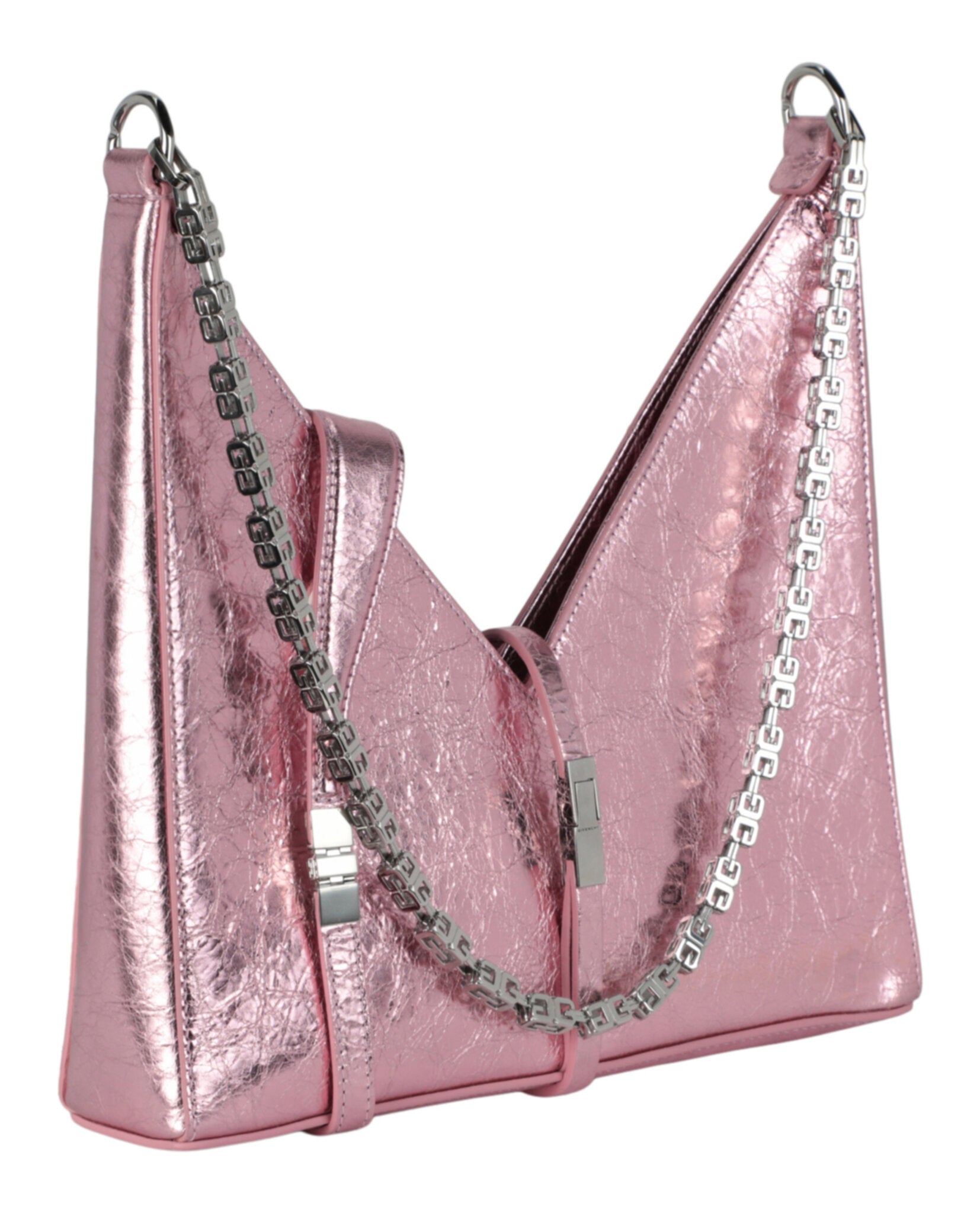 Givenchy Womens Small Metallic Cut Out Shoulder Bag