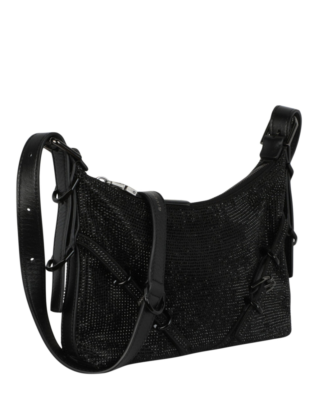 Givenchy Womens Mini Voyou Satin And Strass Shoulder Bag
