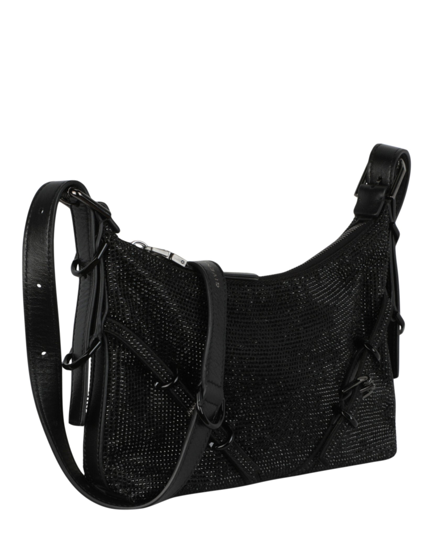 Givenchy Womens Mini Voyou Satin And Strass Shoulder Bag