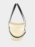 Small Voyou Raffia Basket Bag