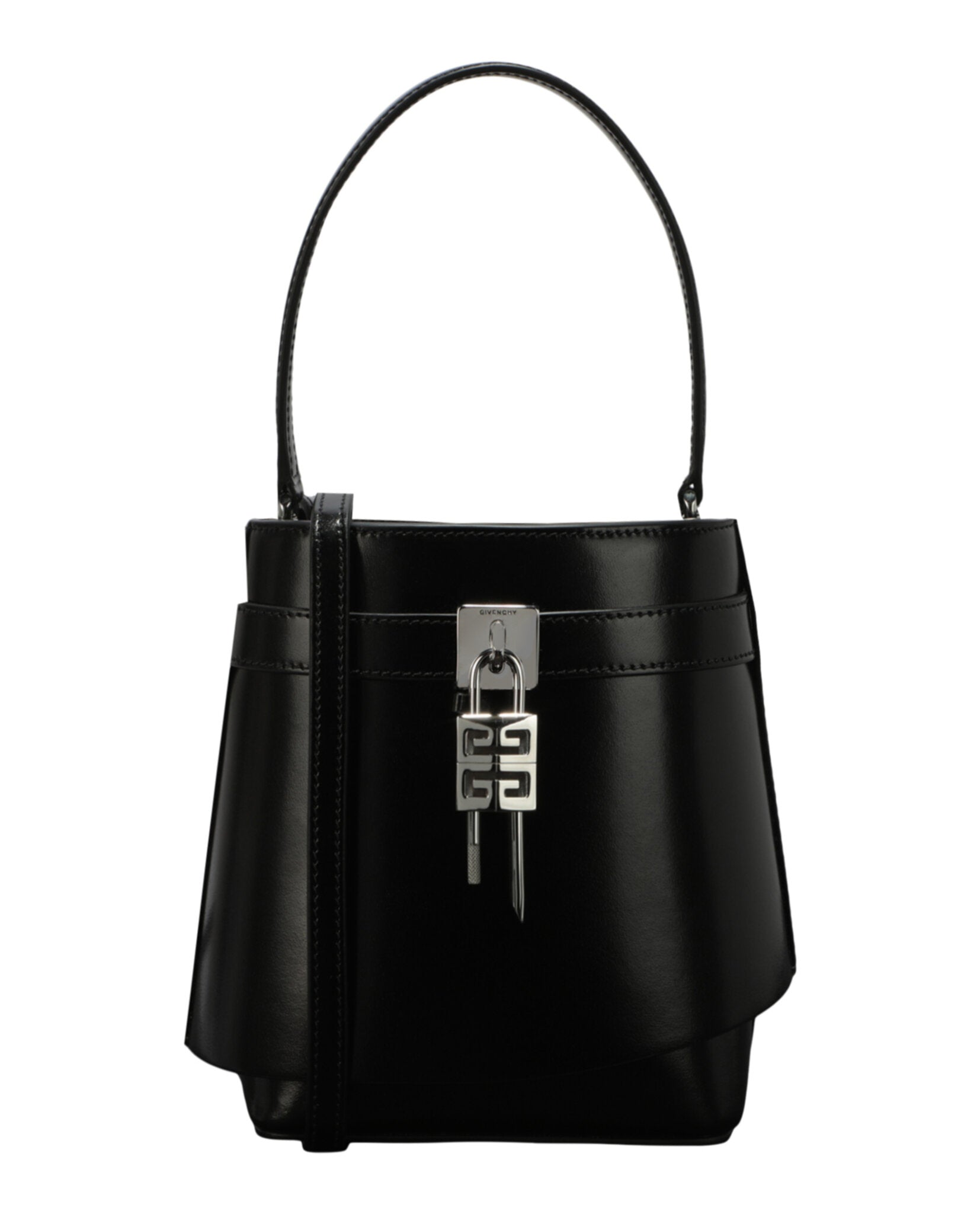 Givenchy Womens Shark Lock Leather Crossbody Bag