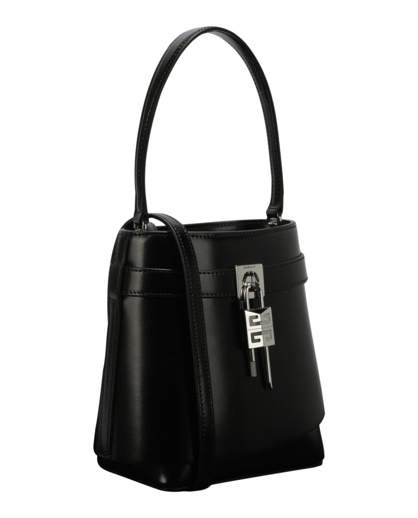 Givenchy Womens Shark Lock Leather Crossbody Bag
