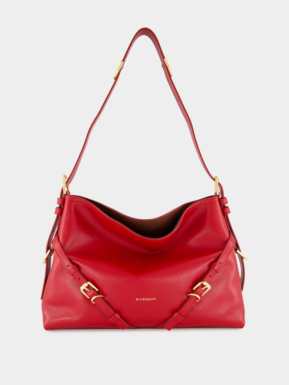 Dark Red Medium Voyou Leather Bag