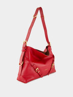 Dark Red Medium Voyou Leather Bag
