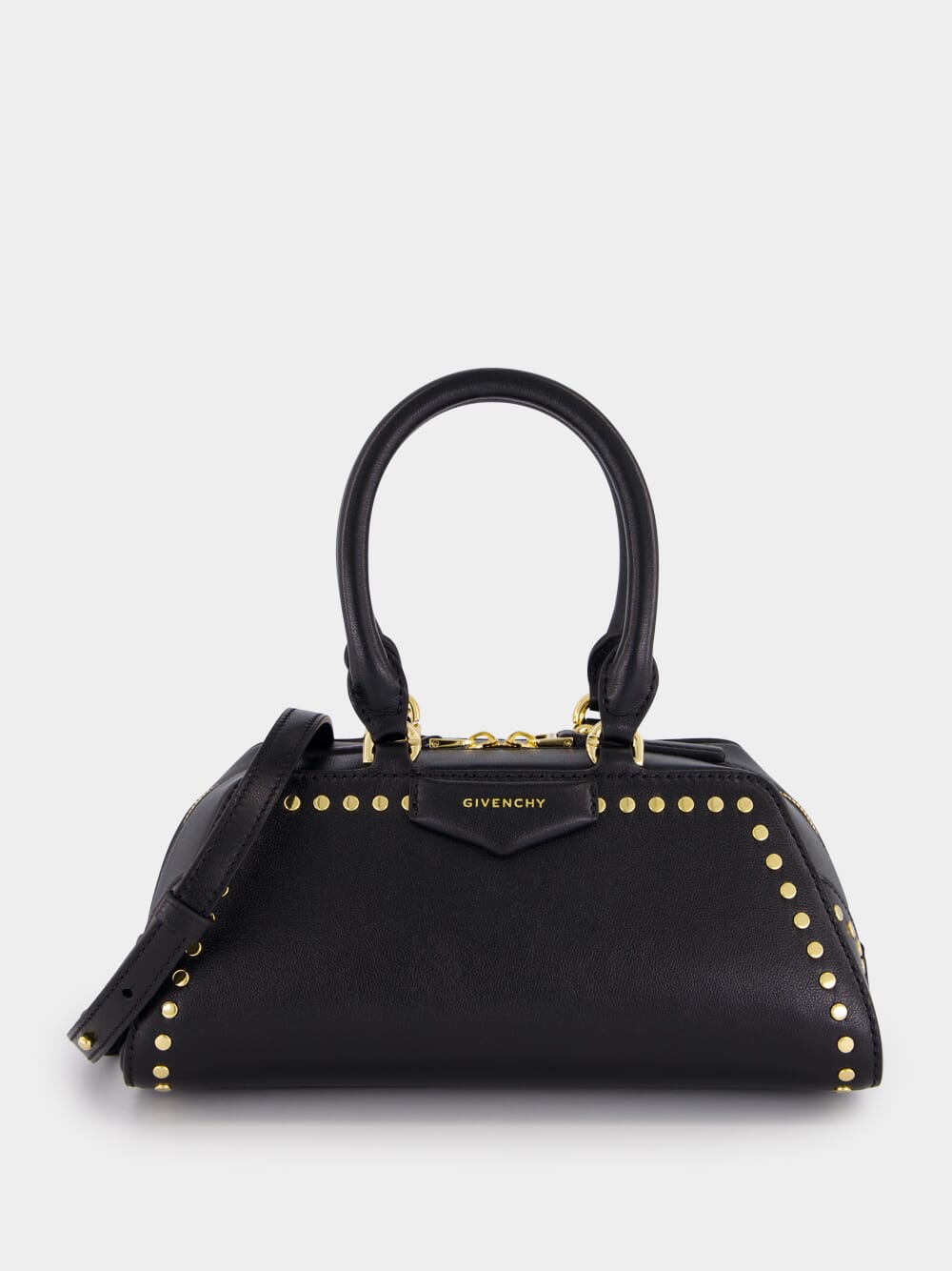 Black Mini Antigona Studded Leather Bag