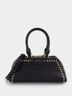 Black Mini Antigona Studded Leather Bag