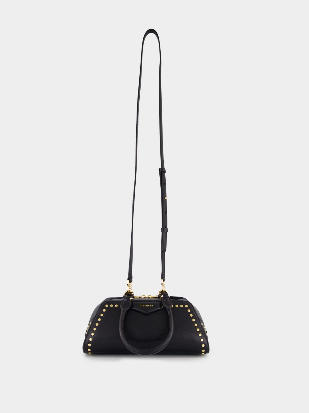 Black Mini Antigona Studded Leather Bag