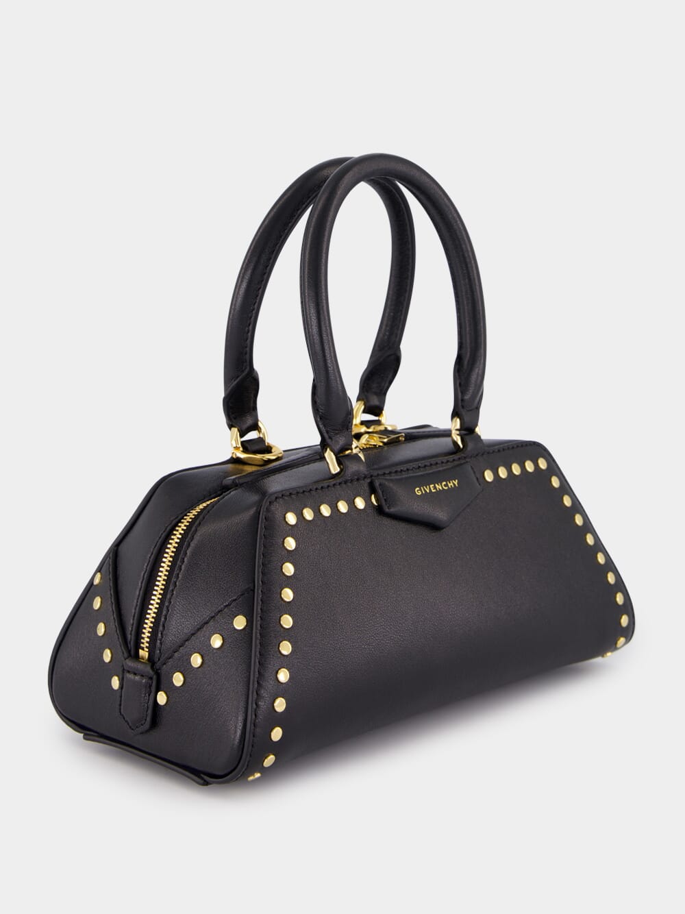Black Mini Antigona Studded Leather Bag