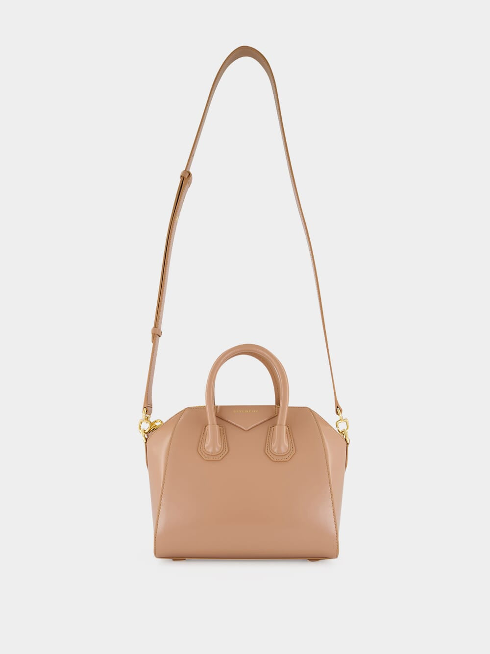 Blush Pink Mini Antigona Box Leather Bag