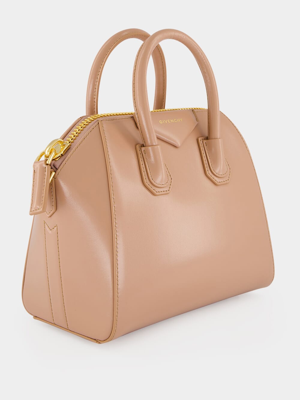 Blush Pink Mini Antigona Box Leather Bag