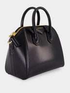 Black Mini Antigona Box Leather Bag