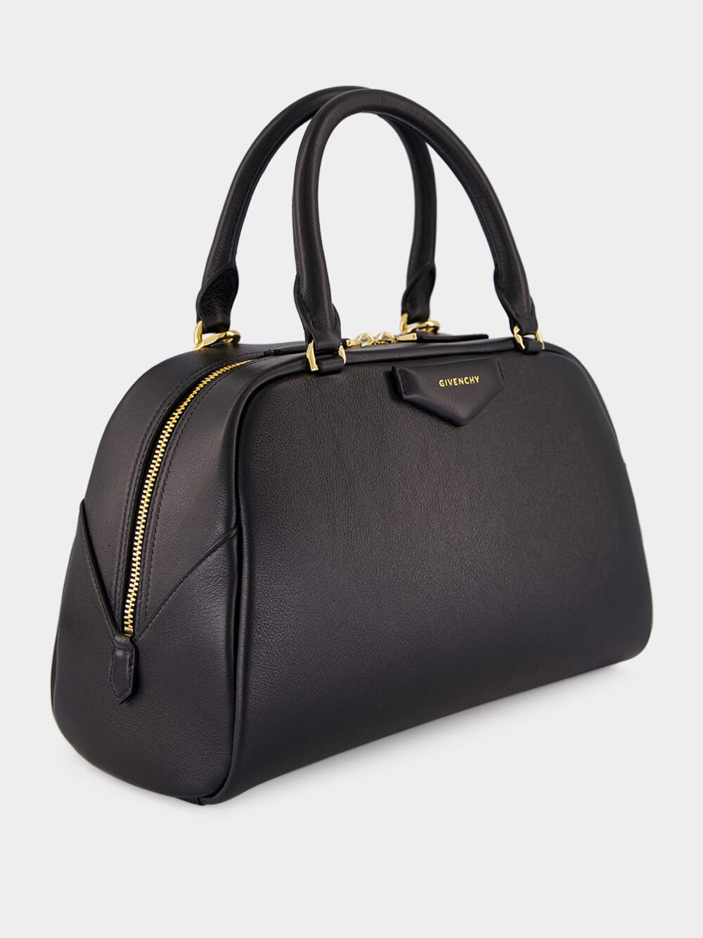 Black Antigona East-West Medium Leather Handbag
