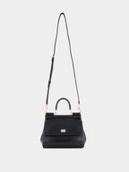 Black Medium Python Sicily Bag