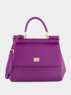 Violet Medium Sicily Calfskin Bag