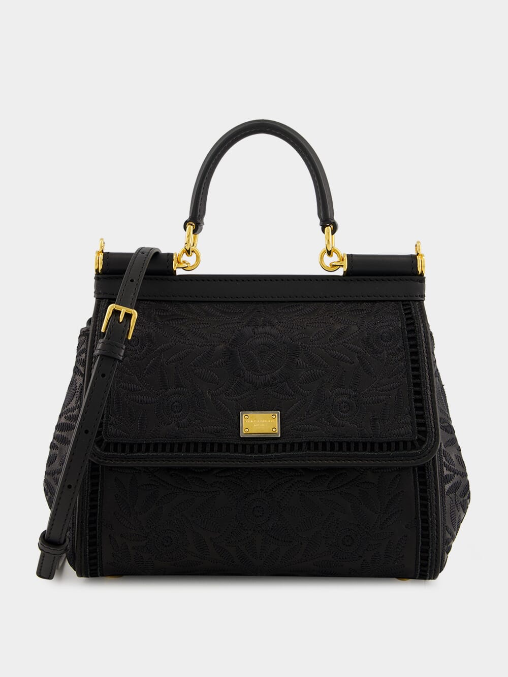Black Medium Sicily Nappa Handbag