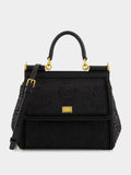 Black Medium Sicily Nappa Handbag