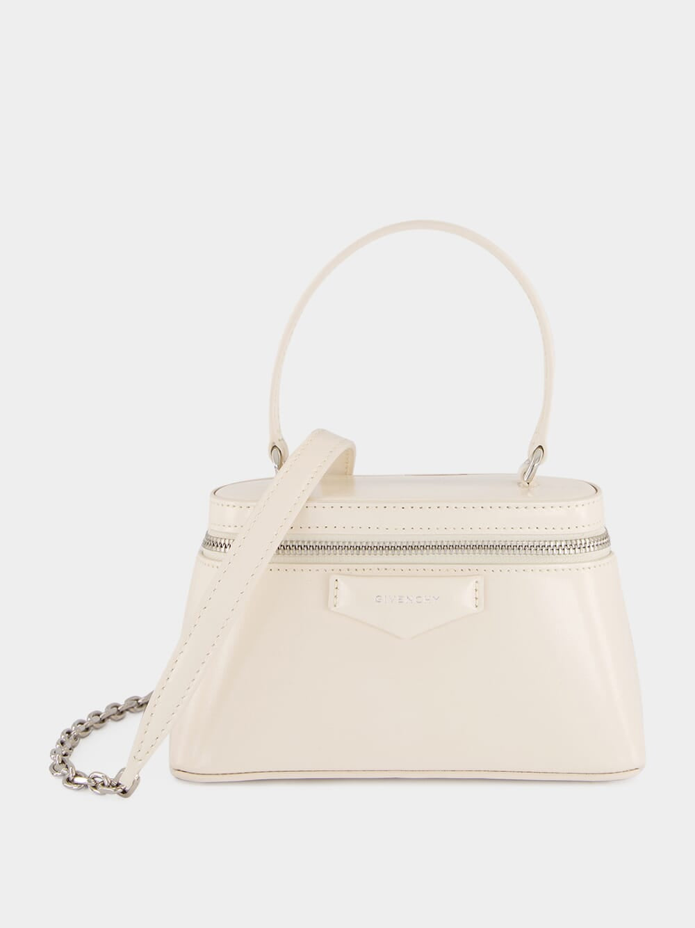 Cream Antigona Leather Vanity Mini Bag
