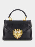 Python Skin Small Black Devotion Bag