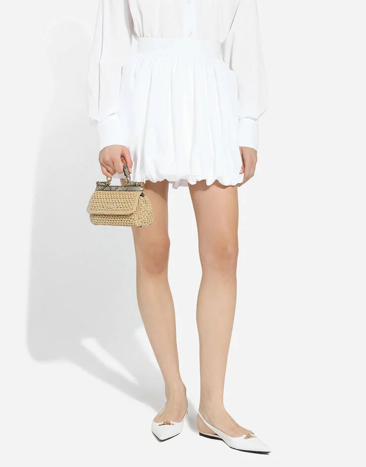 Raffia Python Small Sicily Bag