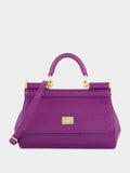 Violet Small Sicily Calfskin Bag