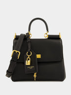 My Sicily Black Calfskin Handbag