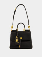 My Sicily Black Calfskin Handbag