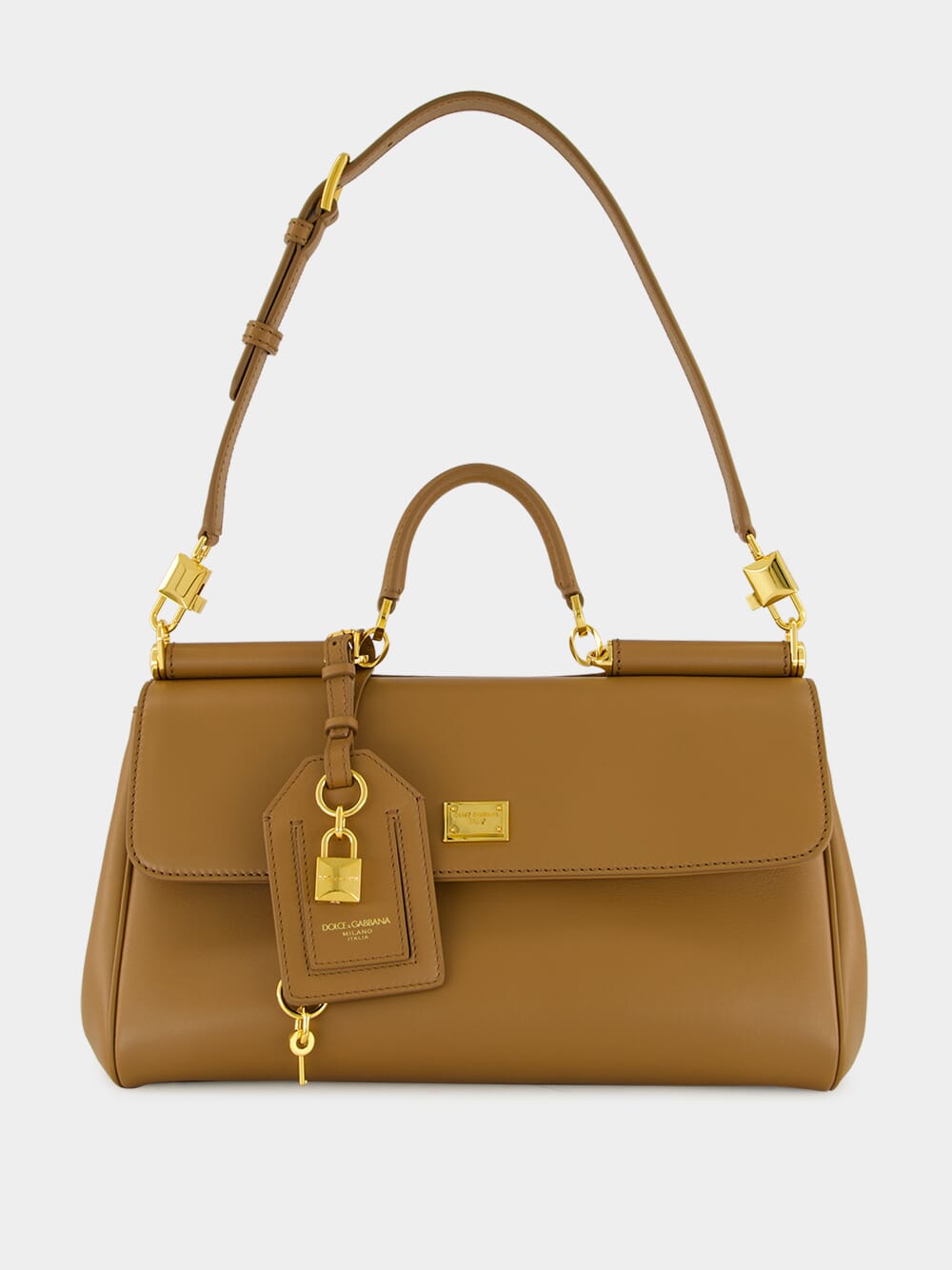 My Sicily Caramel Brown Leather Handbag
