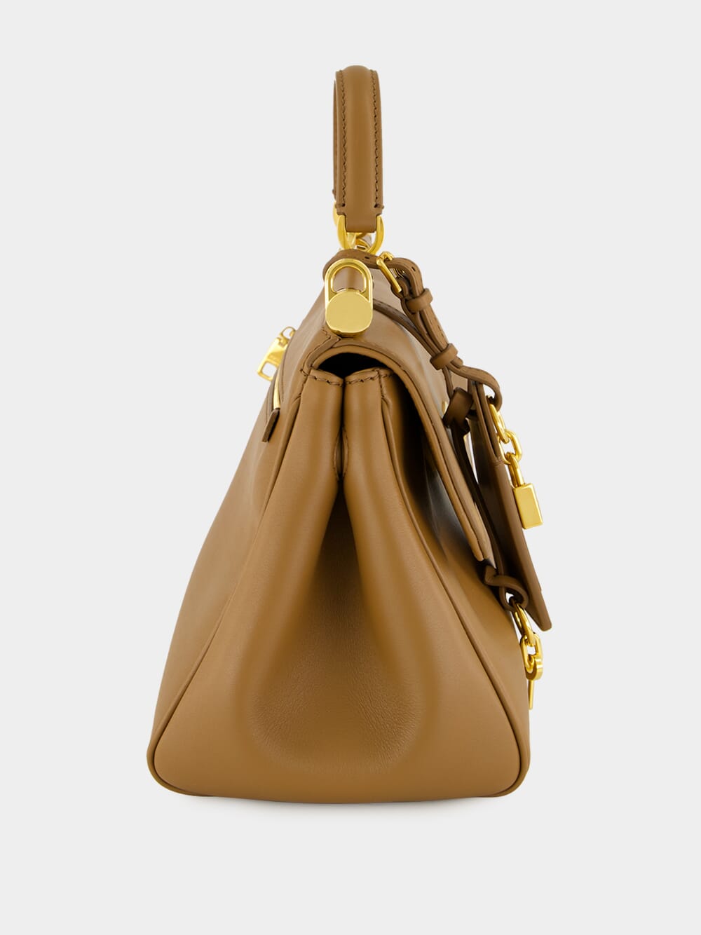 My Sicily Caramel Brown Leather Handbag