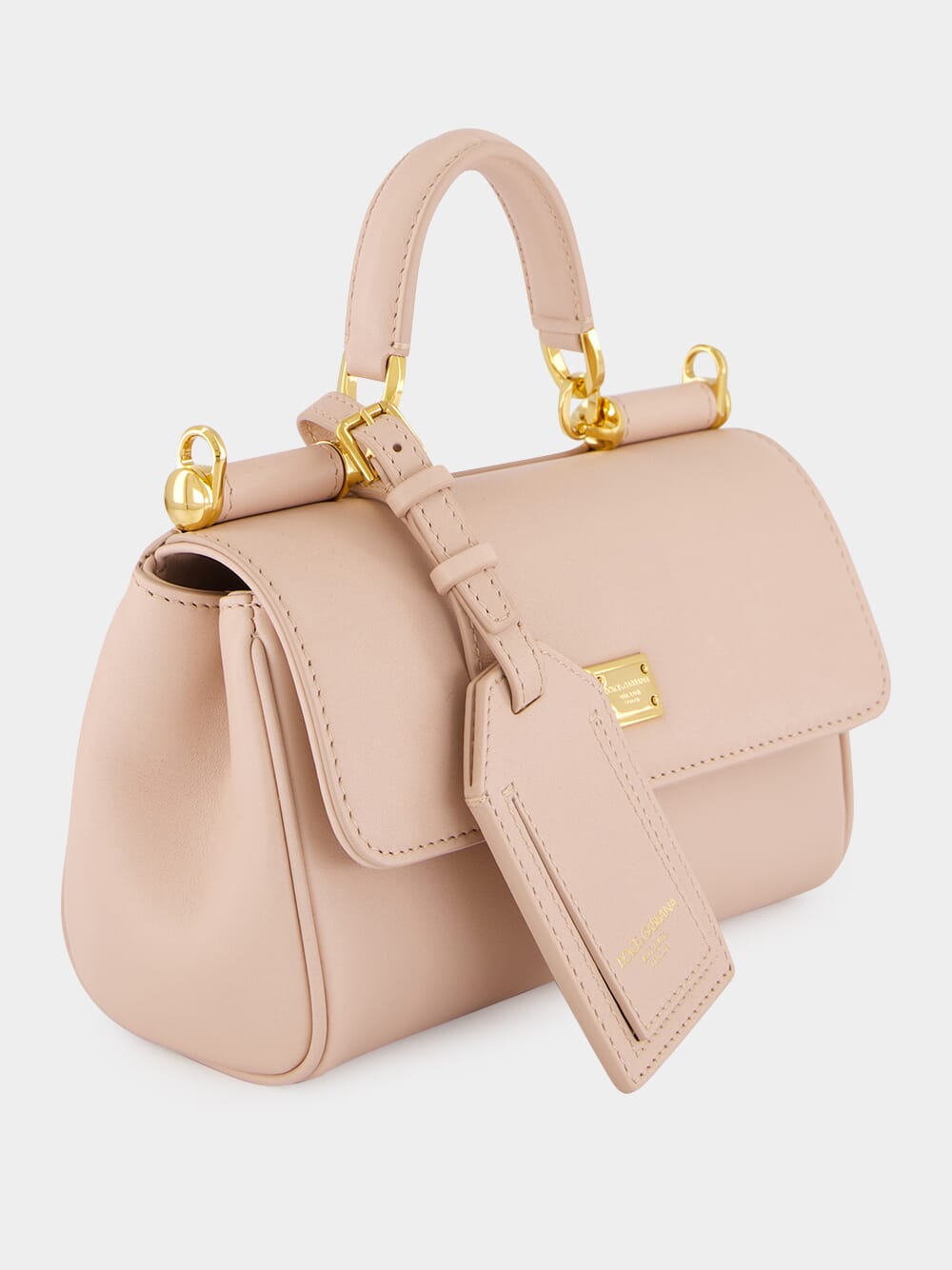 Beige Mini My Sicily Calfskin Handbag