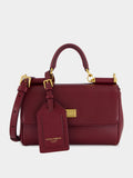 Bordeaux My Sicily Mini Calfskin Handbag
