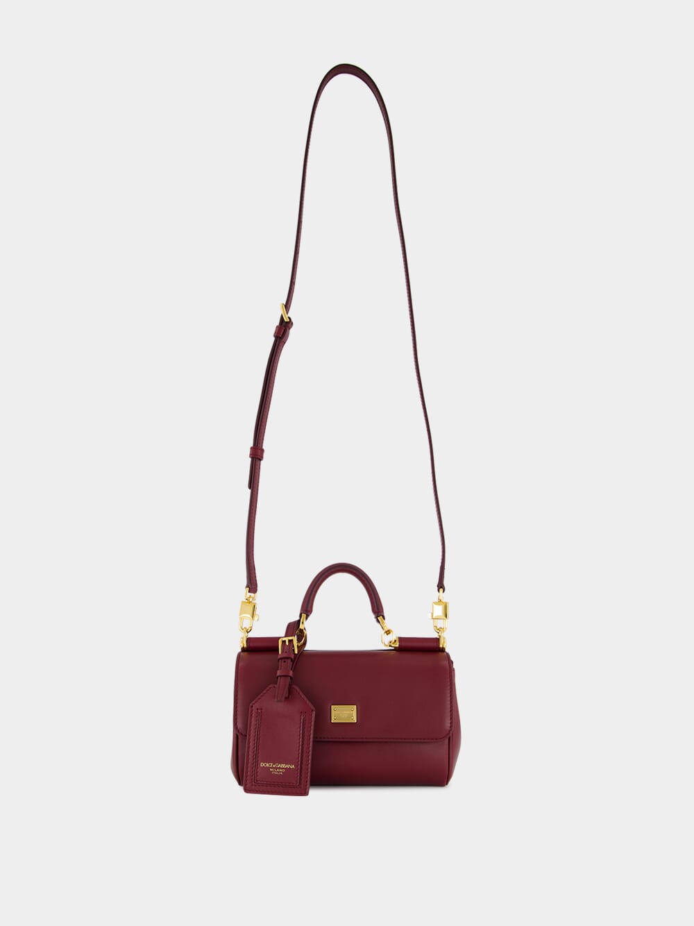 Bordeaux My Sicily Mini Calfskin Handbag