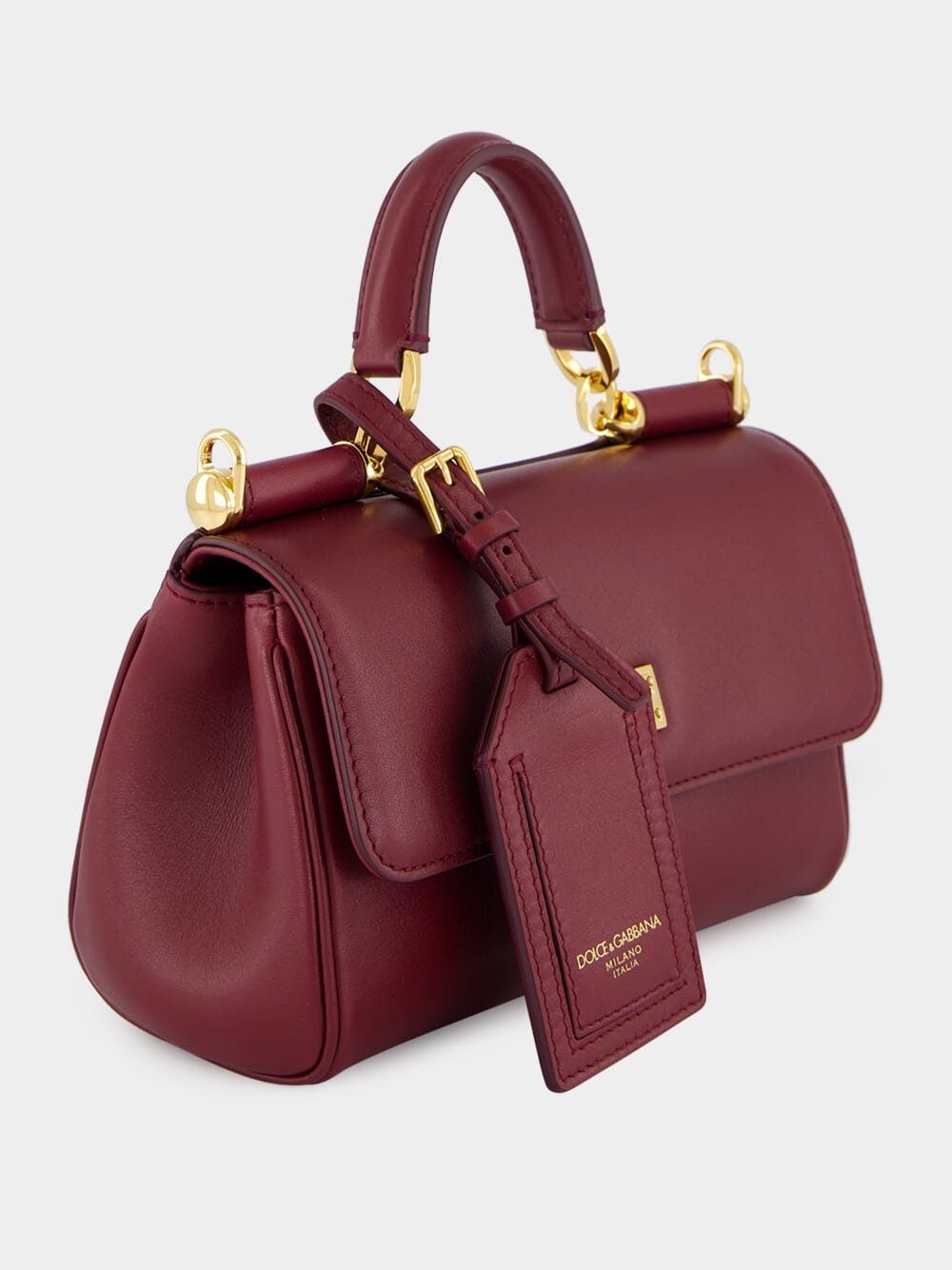 Bordeaux My Sicily Mini Calfskin Handbag