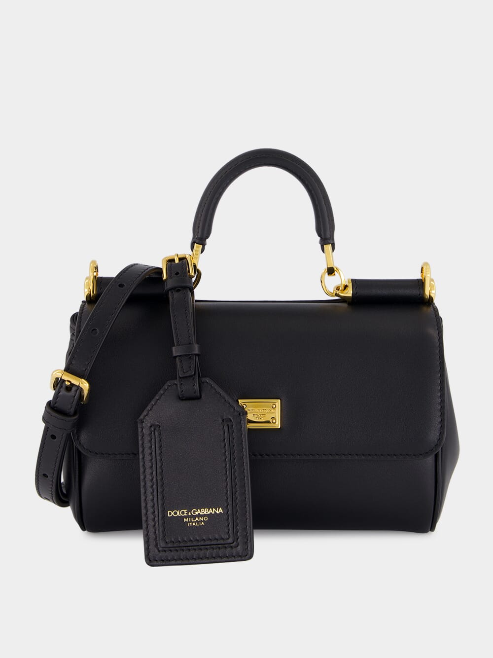 Black My Sicily Mini Calfskin Handbag